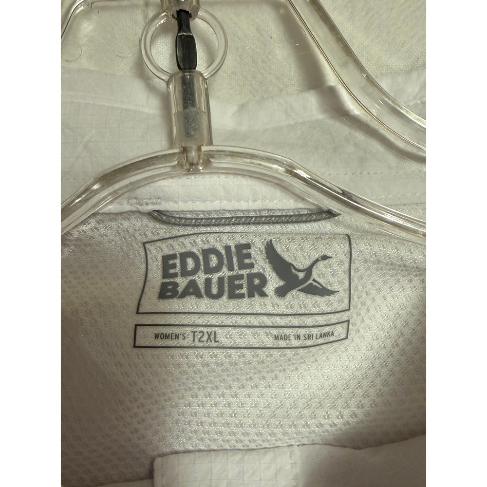 Eddie Bauer Mountain 3.0 Sleeveless Shirt Women's Size Tall 2XL White UPF 50 NWT - Picture 4 of 6